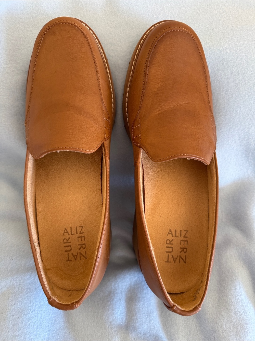 Naturalizer Women's Cognac Slip-On Loafers